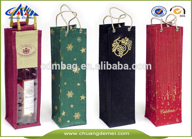 Wholesale wine bag/mini wine bottle bag/cottonr wine bag